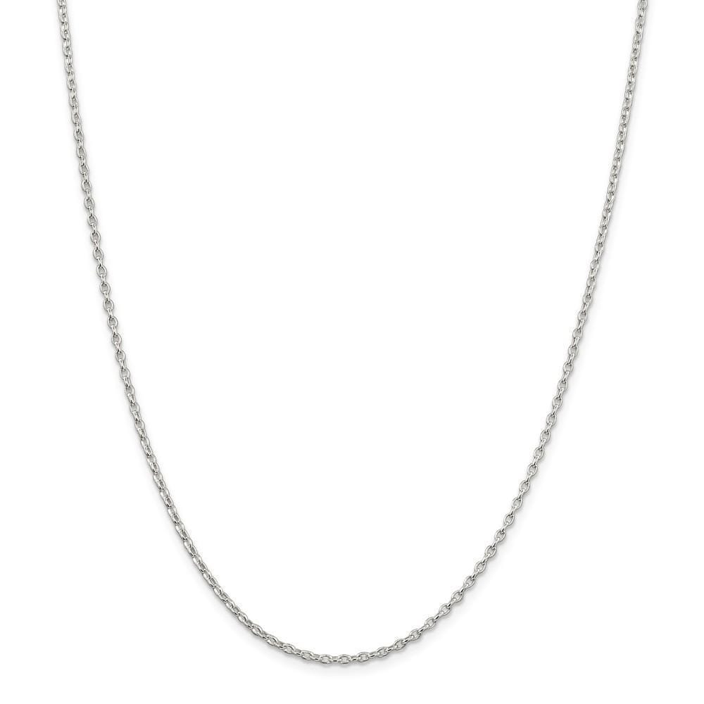 Silver Polished 2.00-mm Long Link Rolo Chain