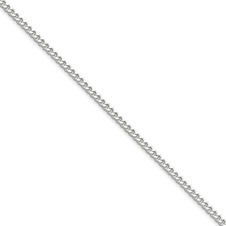 Silver Polished 3.00-mm Solid Curb Link Chain