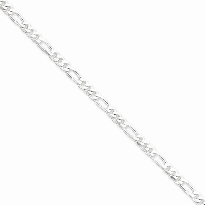 Silver Polished 4.25-mm Solid Figaro Chain