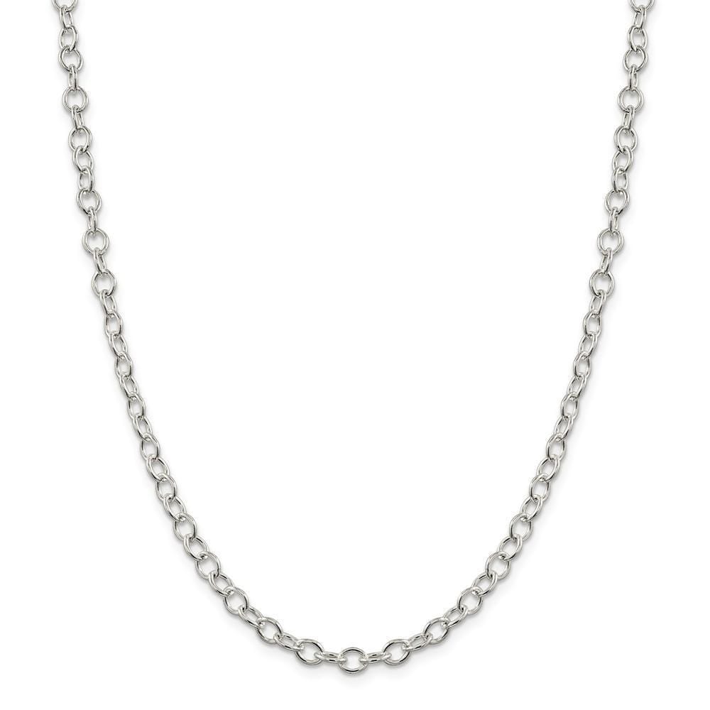 Silver Polished 5.30-mm Oval Cable Chain