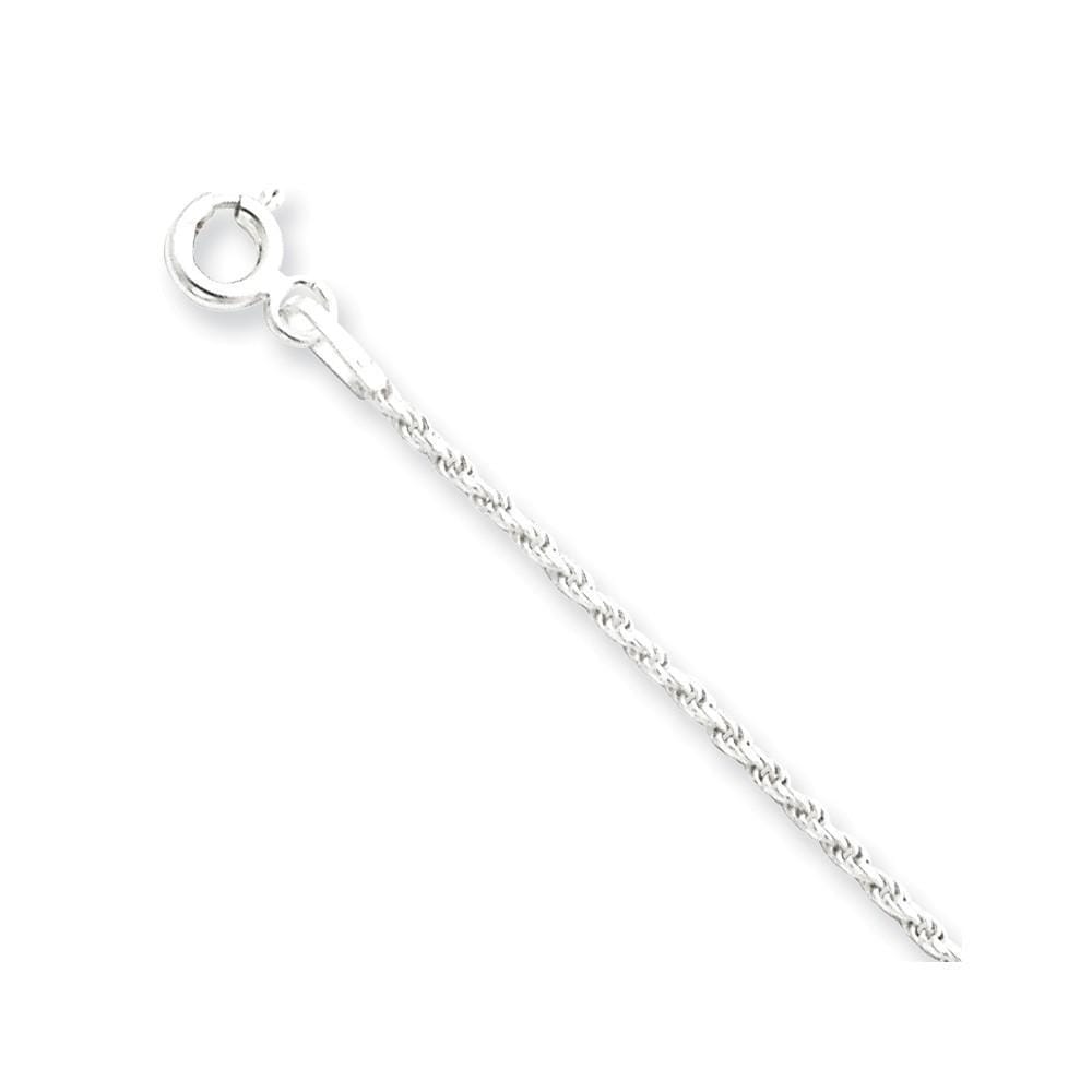 Silver Polished D.C 1.50-mm Solid Rope Chain