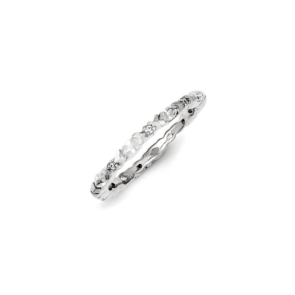 Sterling Silver Cubic Zirconia Band