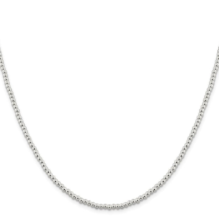 Sterling Silver Necklace Beaded Box Chain 3MM