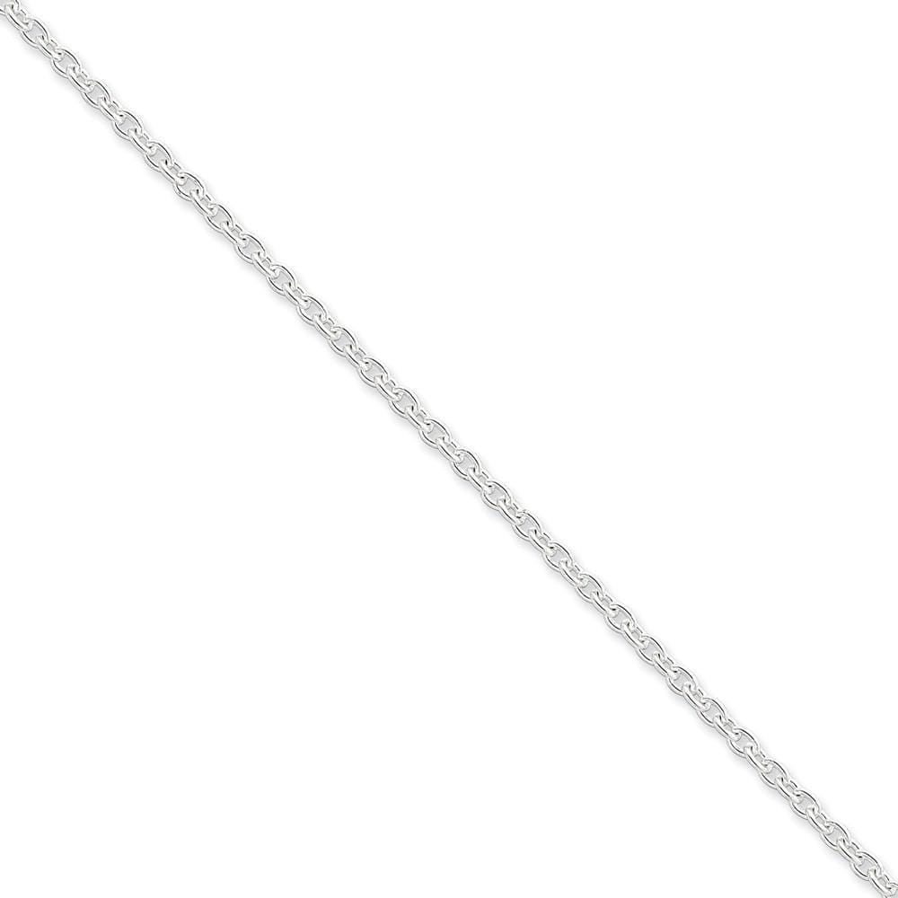 Sterling Silver Polished 2.75-mm Cable Chain