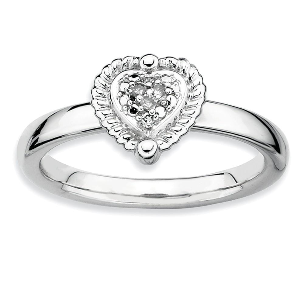 Sterling Silver Stackable Expressions Diamond Ring