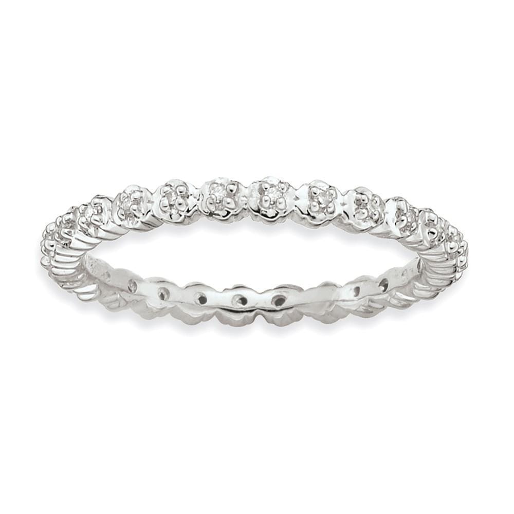 Sterling Silver Stackable Expressions Diamond Ring