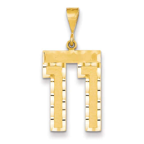 gold number pendant