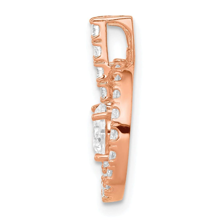 10K Rose Gold Tiara Collection C.Z Pendant