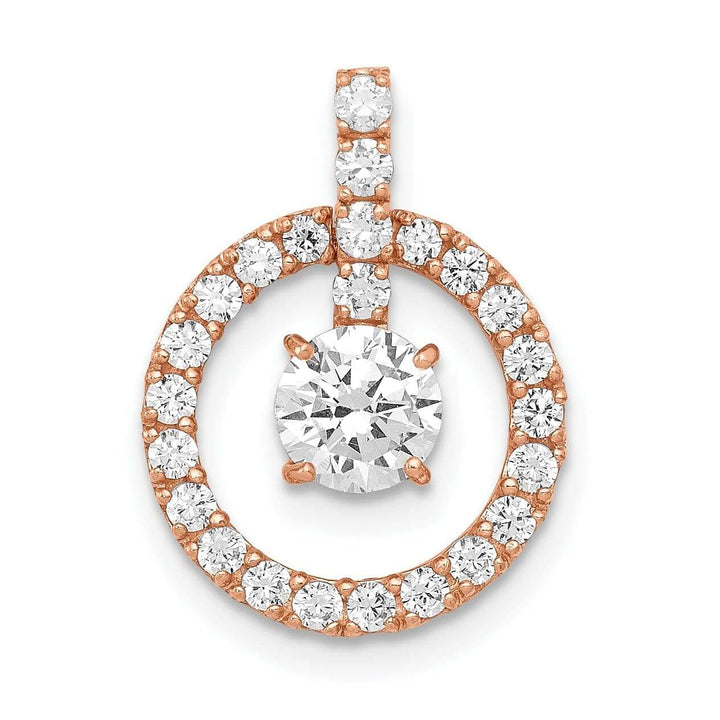 10K Rose Gold Tiara Collection C.Z Pendant