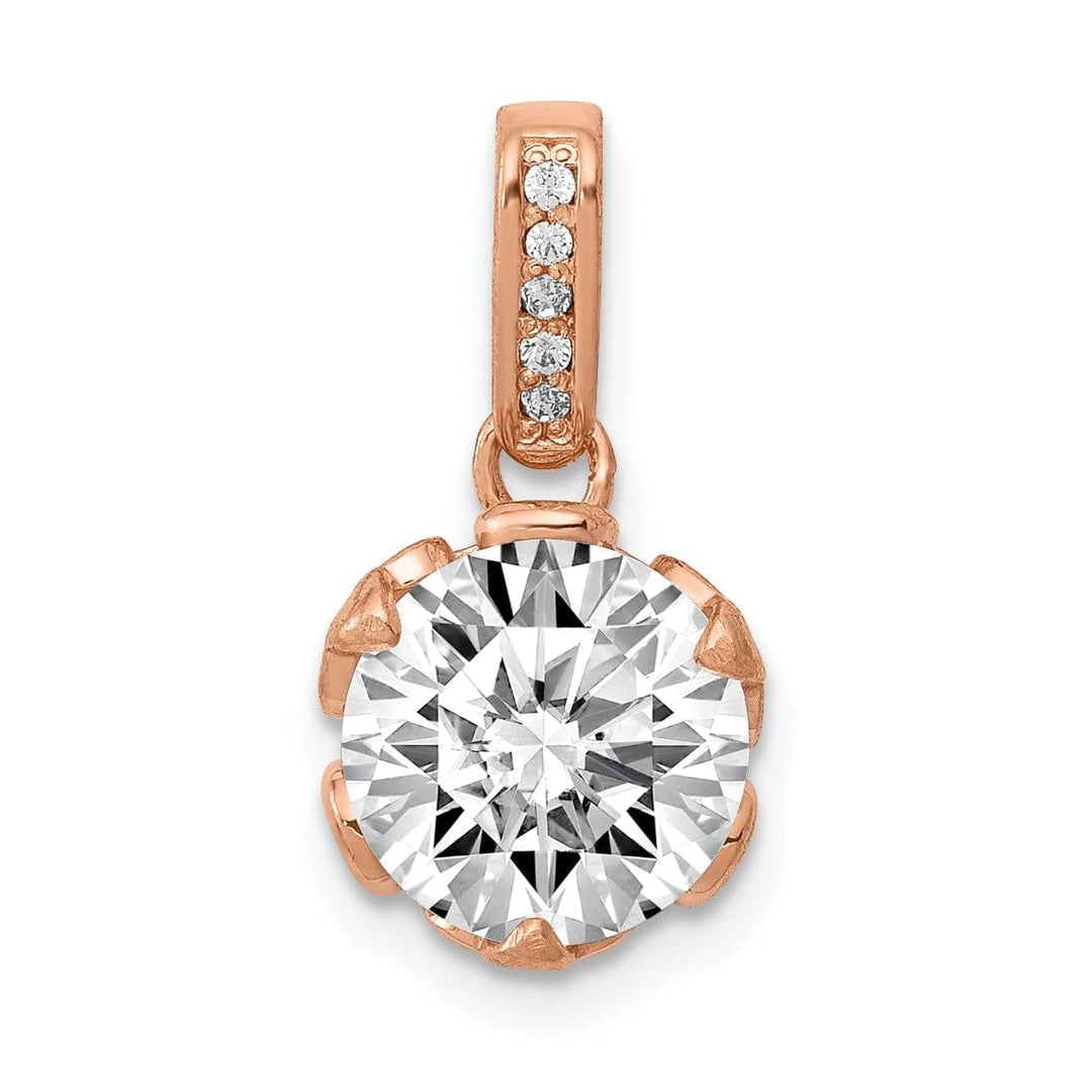 10K Rose Gold Tiara Collection C.Z Pendant