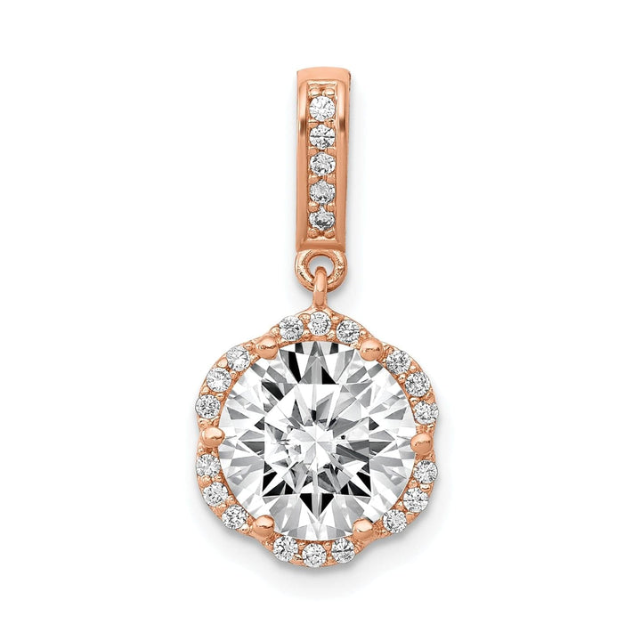 10K Rose Gold Tiara Collection C.Z Pendant