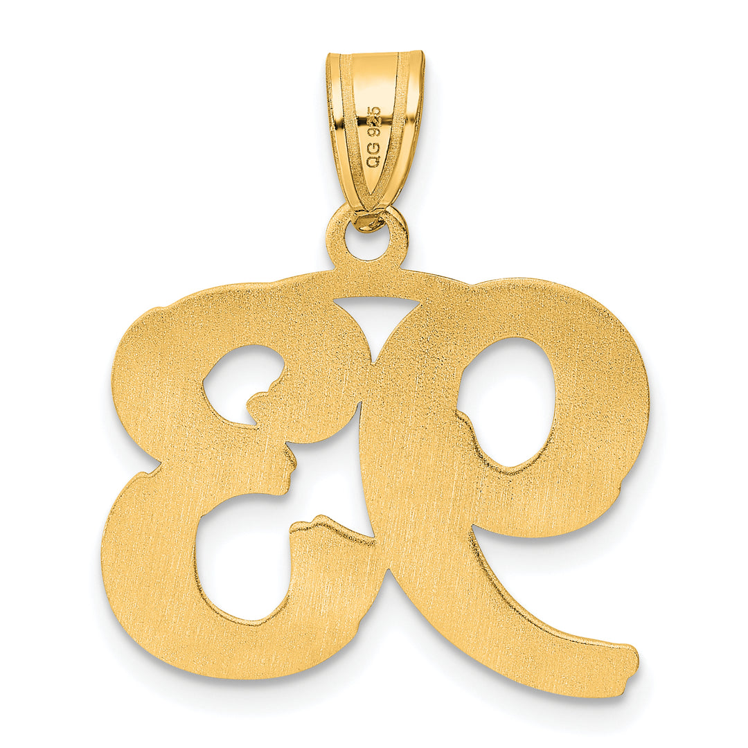 14k Yellow Gold Polished Etched Number 93 Pendant