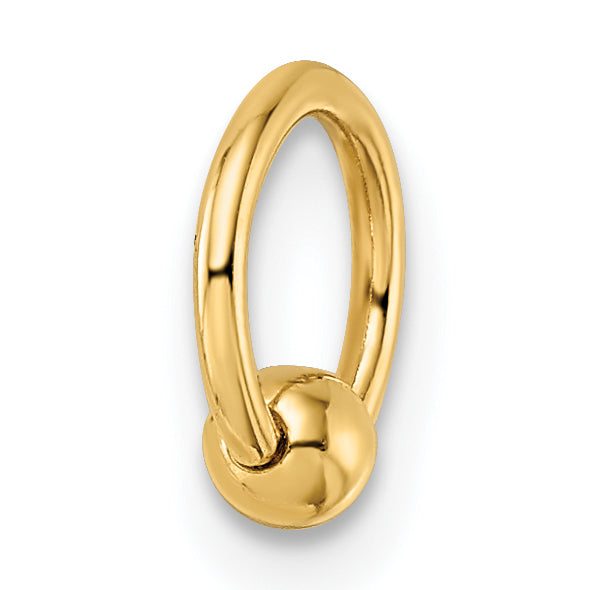 14k Yellow Gold 18 Gauge Cartilage Hoop