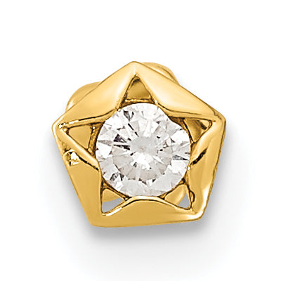 14K 18 Gauge CZ Star Cartilage