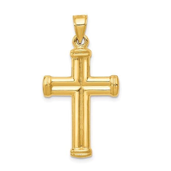 14k Yellow Gold Reversible Crucifix Cross Pendant