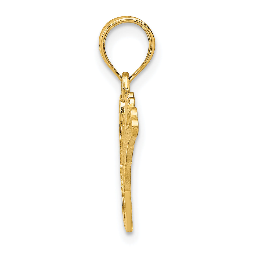 14K Yellow Gold Rabbit Charm Pendant Pendant