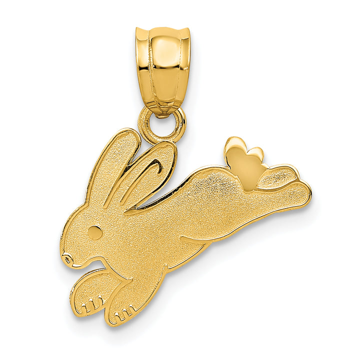 14K Yellow Gold Rabbit Charm Pendant Pendant