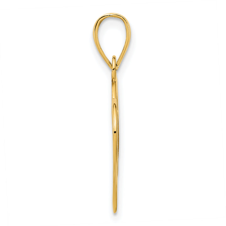 14k Yellow Gold  #15 Heart Pendant