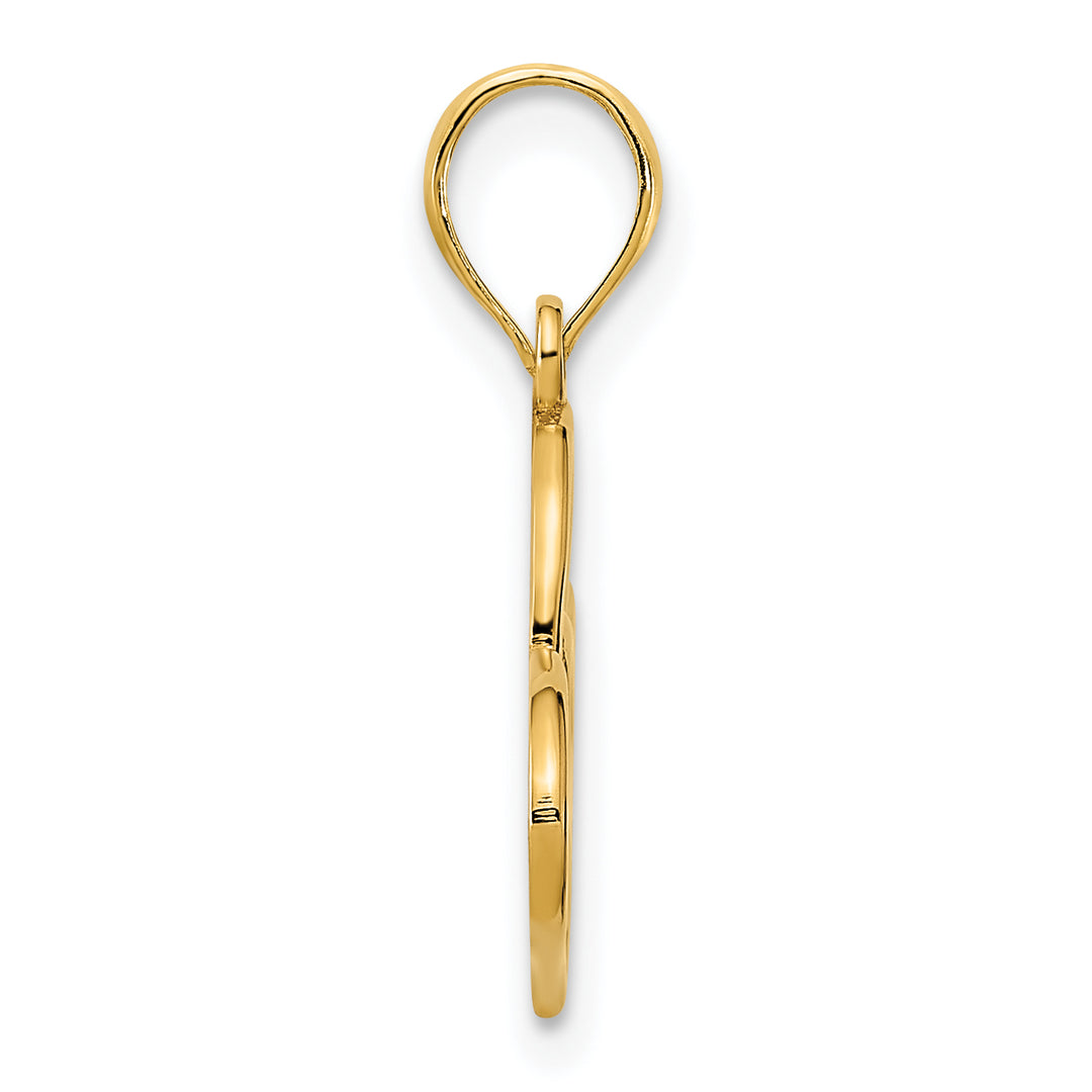 14k Yellow Gold Heart LOVE Infinity Symbol Charm