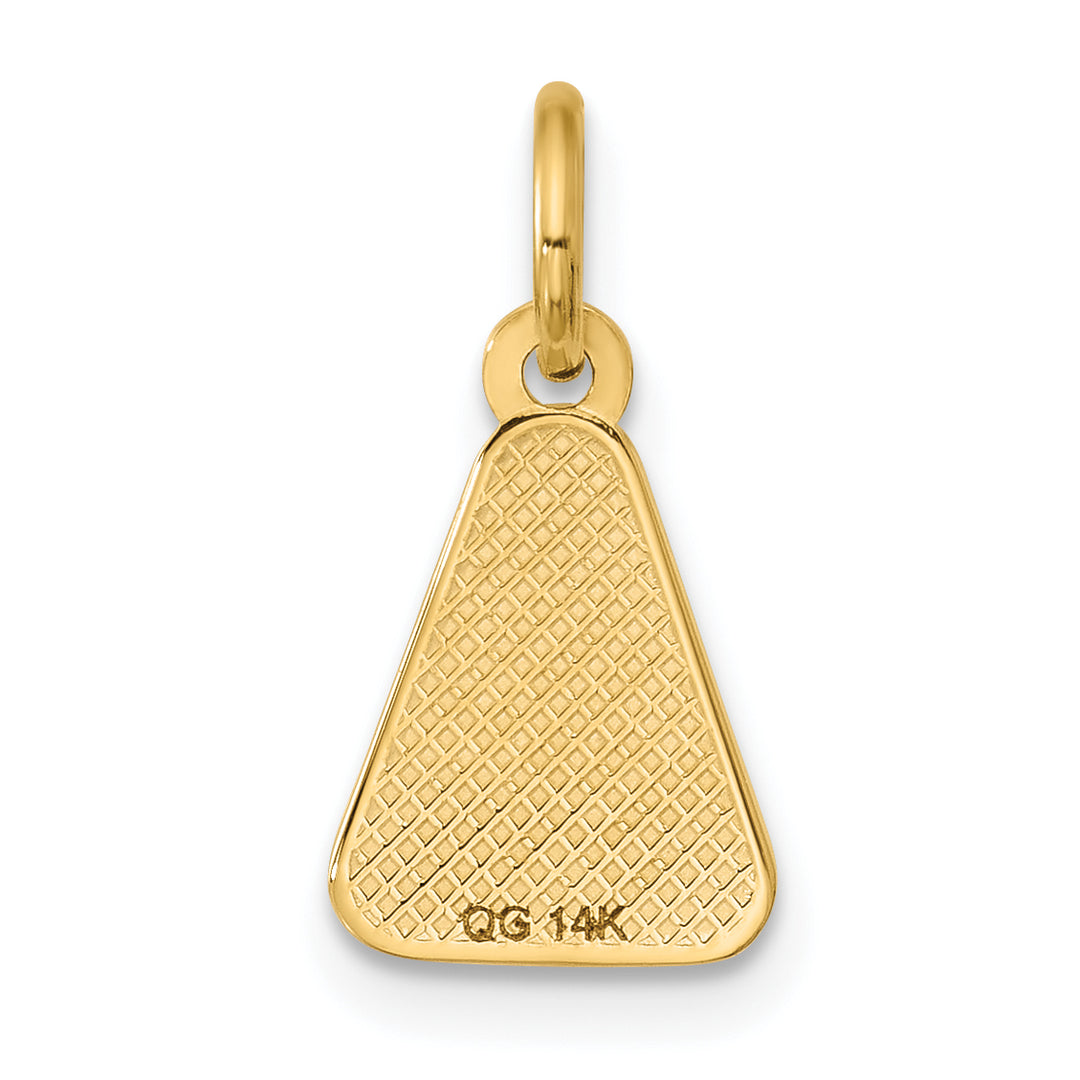 14K Yellow Gold Polished Enameled Candy Corn Pendant
