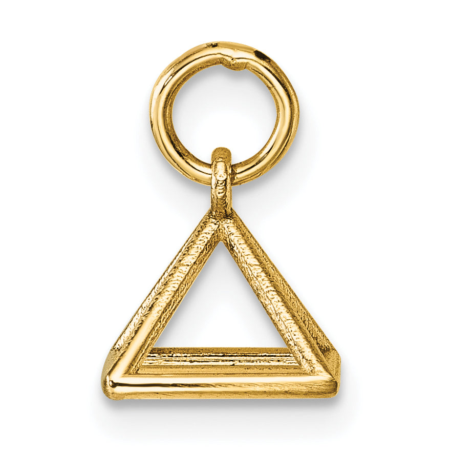 14K Yellow Gold Polished Rectangular Pyramid Shape Pendant