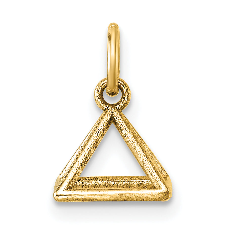 14K Yellow Gold Polished Rectangular Pyramid Shape Pendant