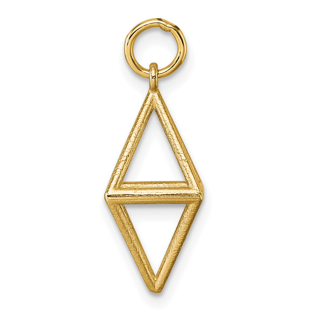 14K Yellow Gold Polished Truncated Octahedron Shape Pendant