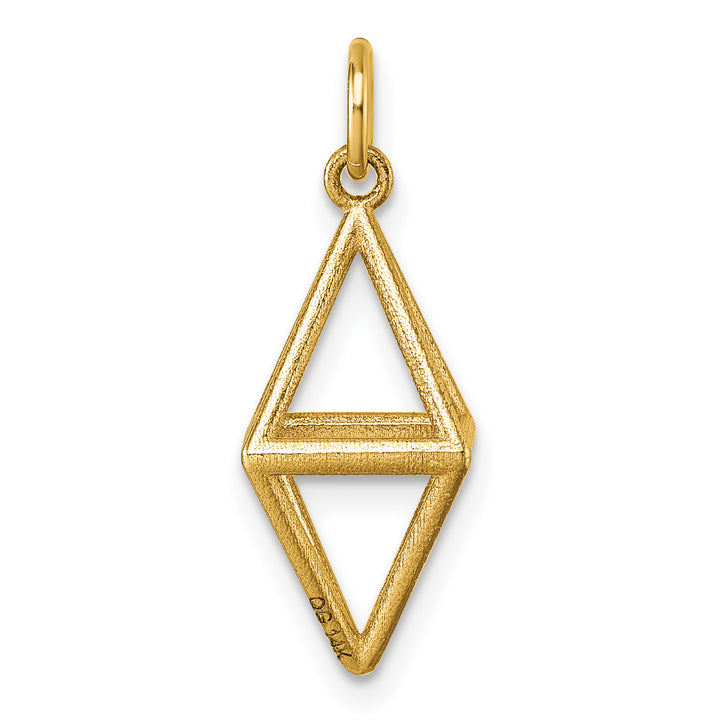 14K Yellow Gold Polished Truncated Octahedron Shape Pendant