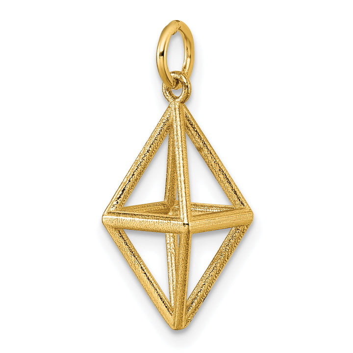 14K Yellow Gold Polished Truncated Octahedron Shape Pendant