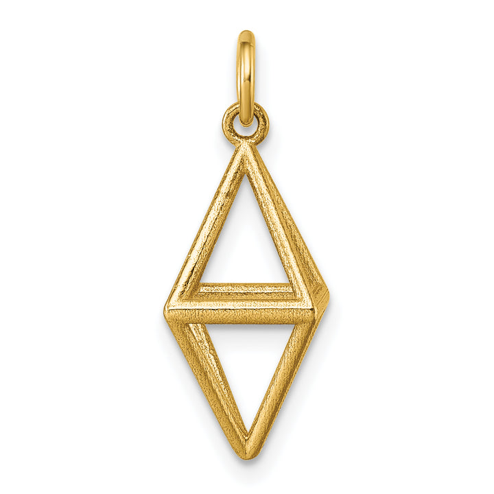 14K Yellow Gold Polished Truncated Octahedron Shape Pendant