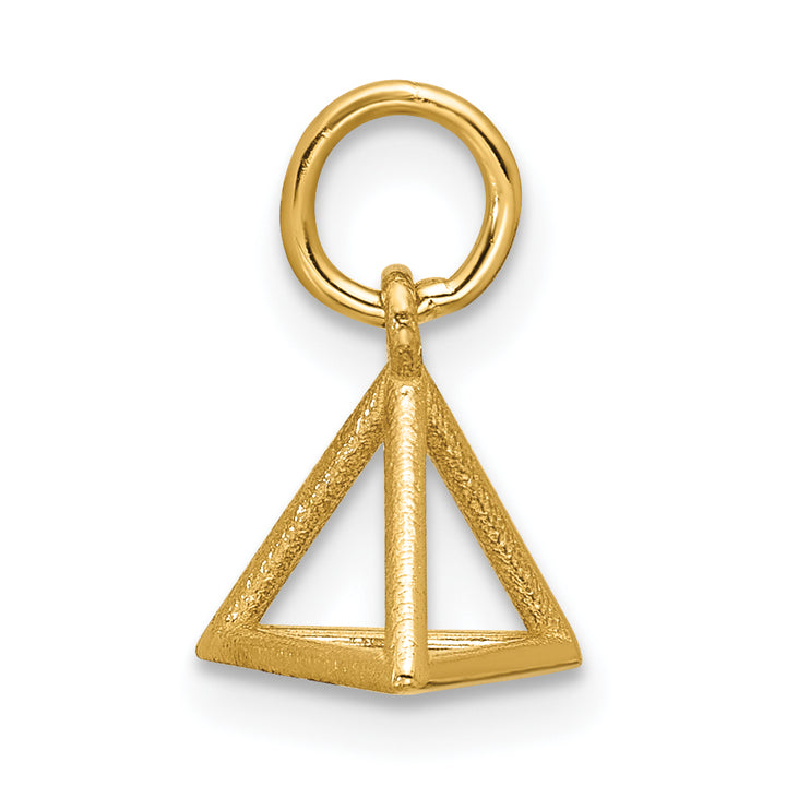 14K Yellow Gold Polished Triangular Pyramid Shape Pendant