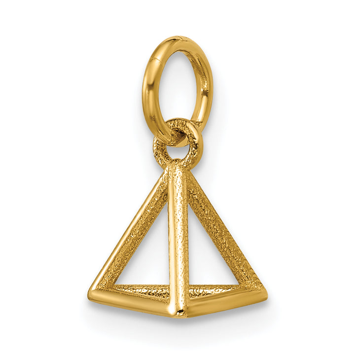 14K Yellow Gold Polished Triangular Pyramid Shape Pendant