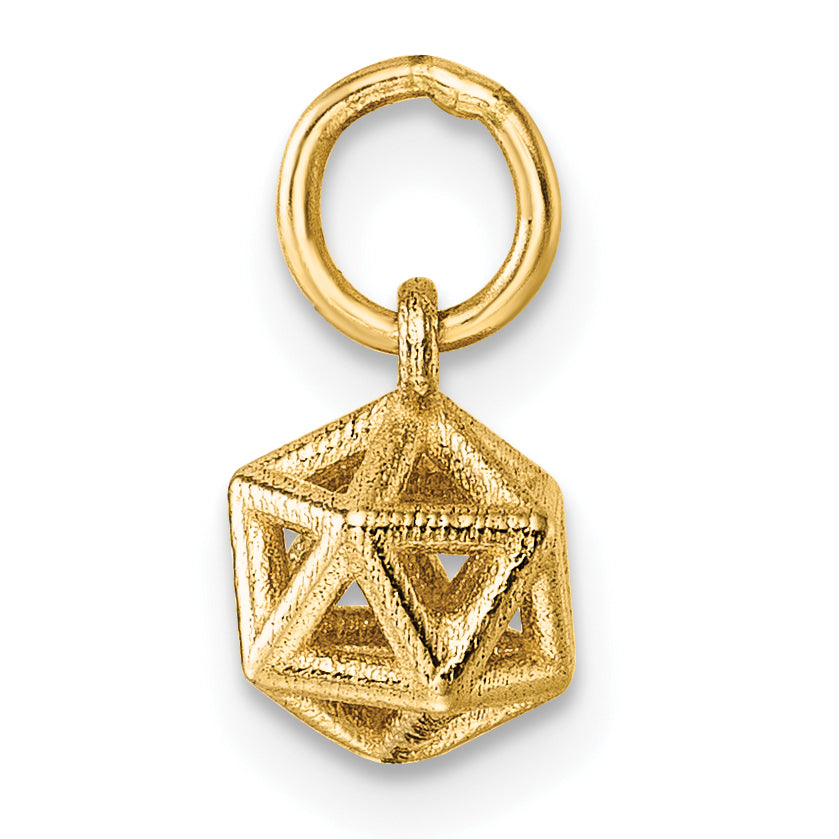 14K Yellow Gold Polished Podium Shape Pendant