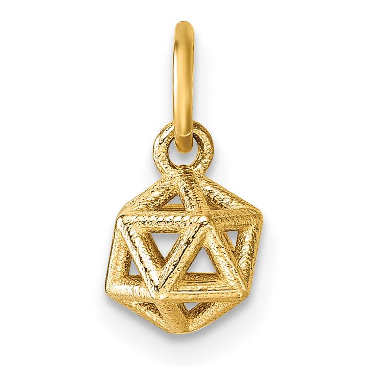 14K Yellow Gold Polished Podium Shape Pendant