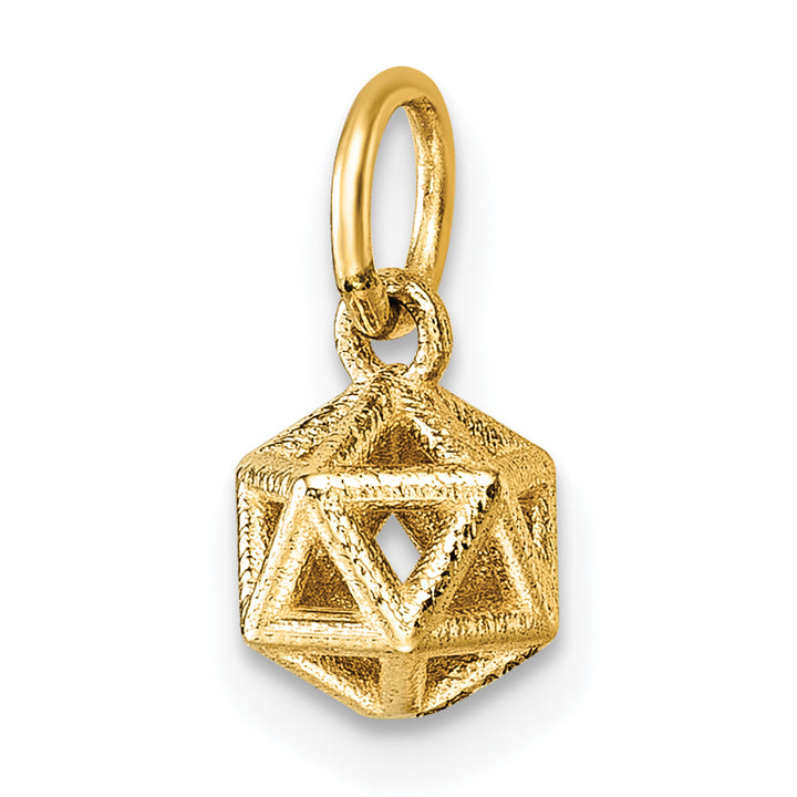 14K Yellow Gold Polished Podium Shape Pendant
