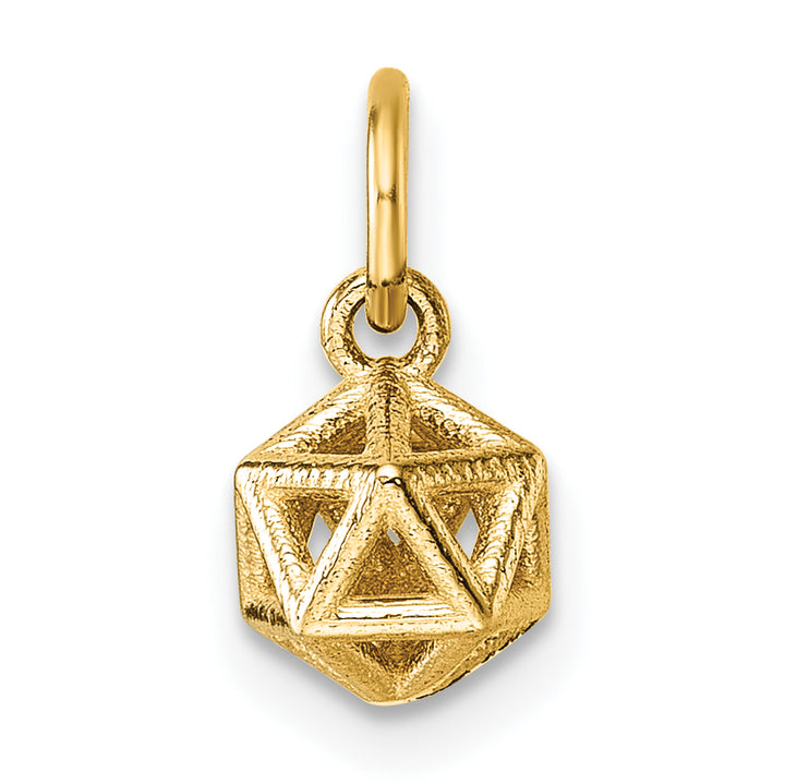 14K Yellow Gold Polished Podium Shape Pendant