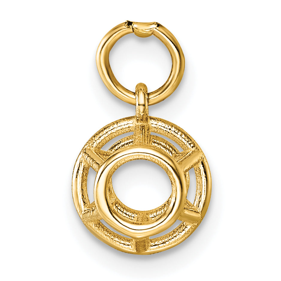 14K Yellow Gold Polished Pentagonal Shape Pendant