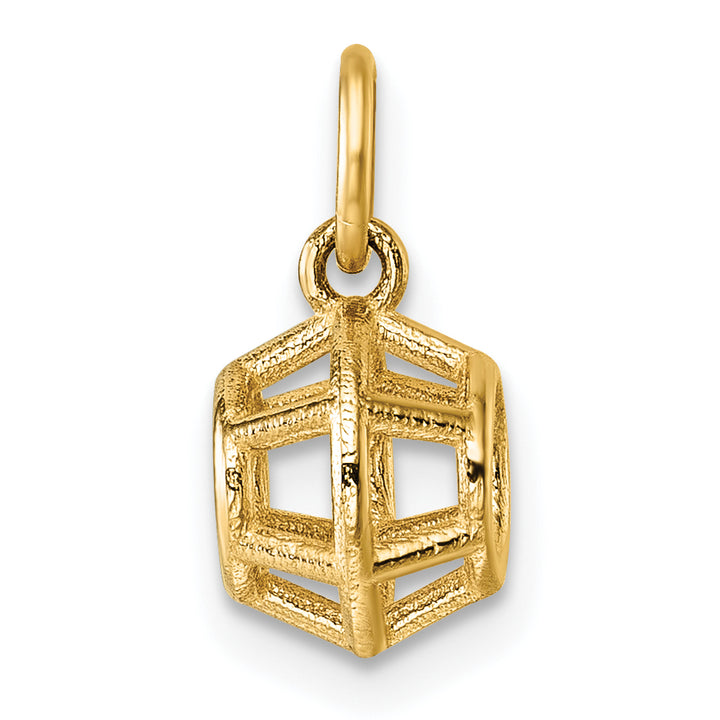 14K Yellow Gold Polished Pentagonal Shape Pendant