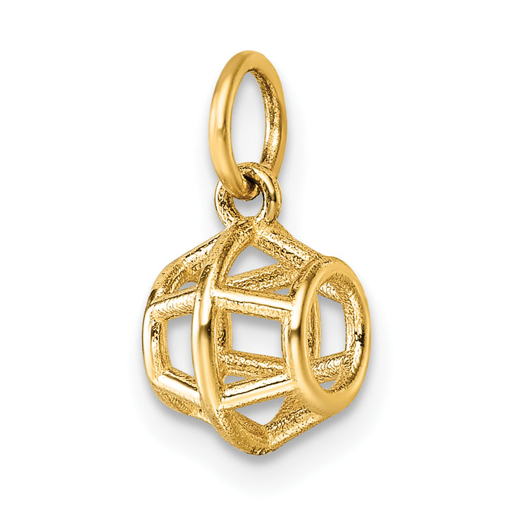 14K Yellow Gold Polished Pentagonal Shape Pendant