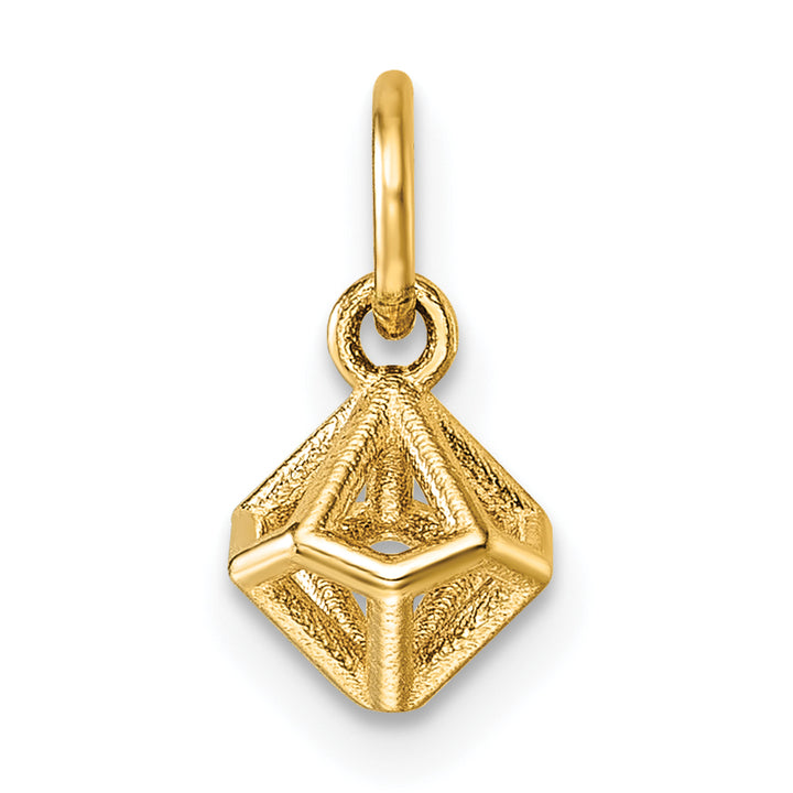 14K Yellow Gold Polished Dodecahedron Shape Pendant