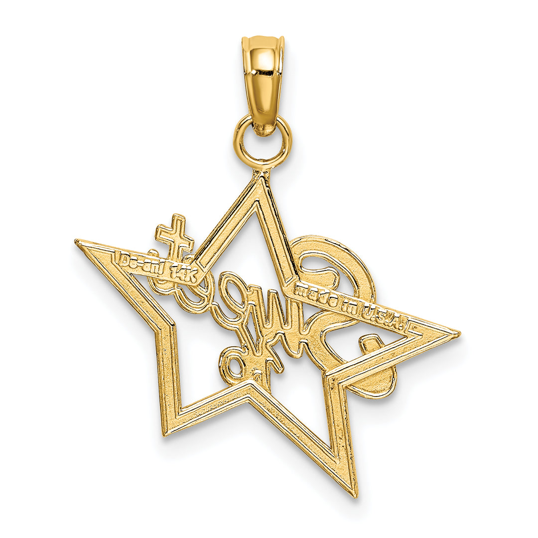 14k Yellow Gold SWEET 16 Pendant