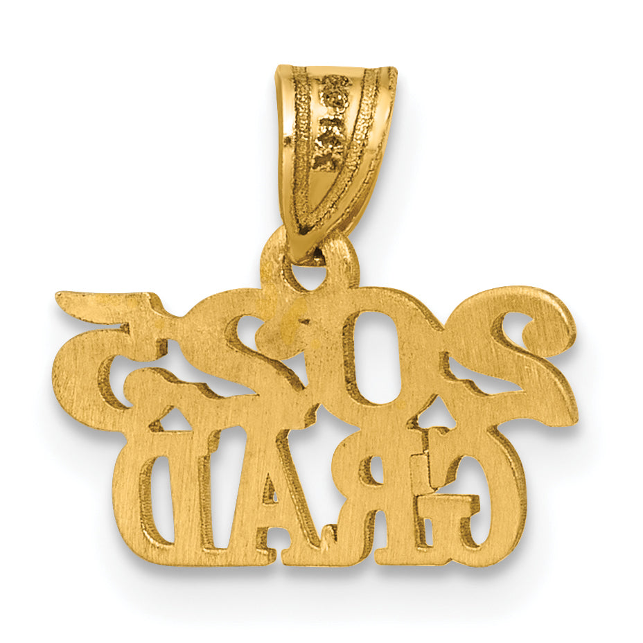 14k Yellow Gold Polished Finish 2025 GRAD Charm