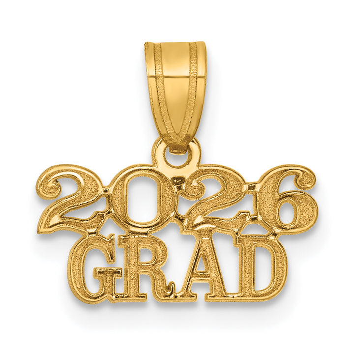 14k Yellow Gold Polished Finish 2026 GRAD Charm