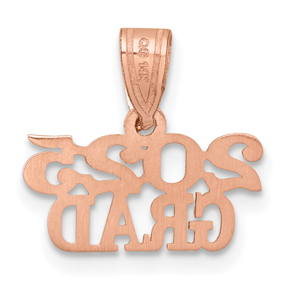 14K Rose Gold Polished Finish 2025 GRAD Charm