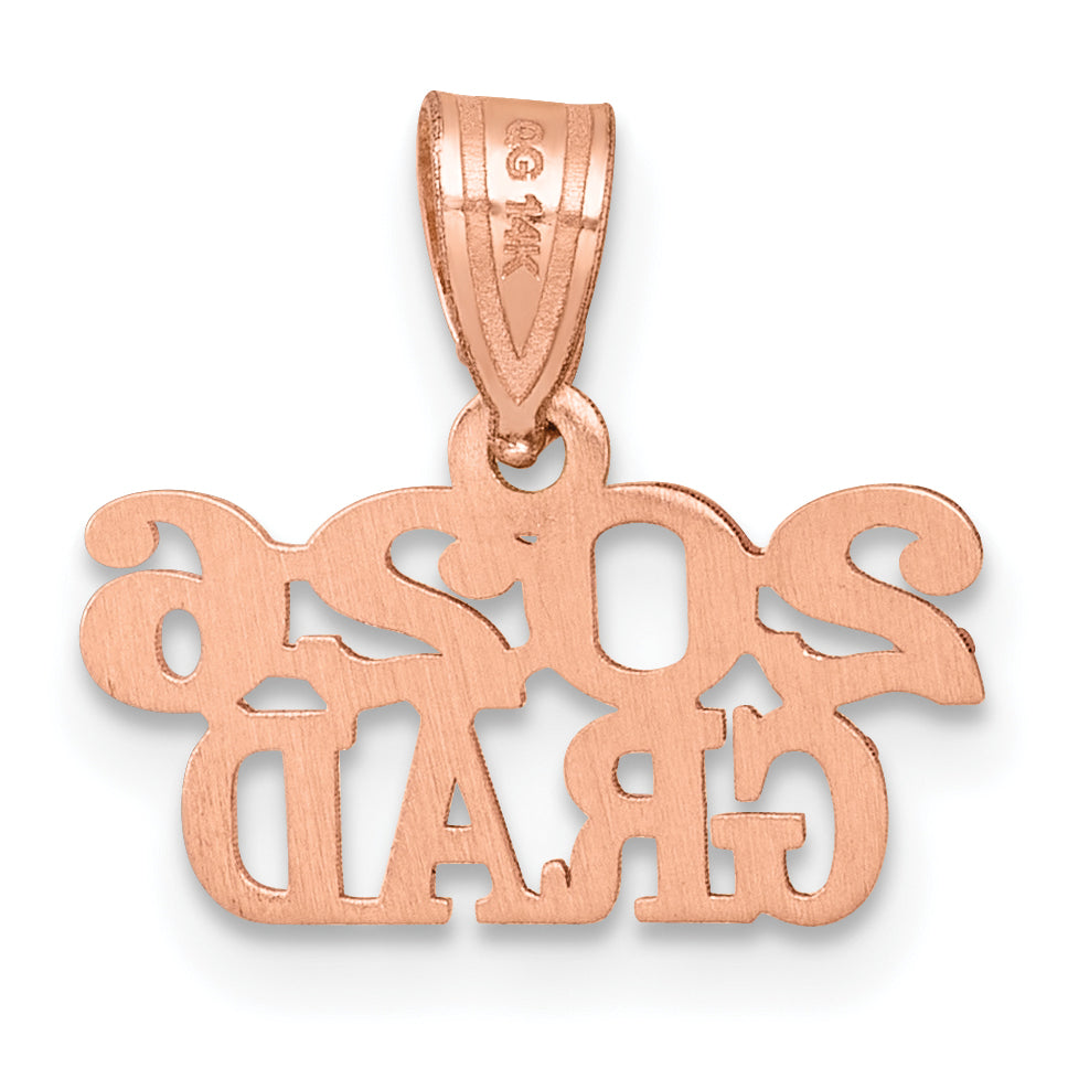 14K Rose Gold Polished Finish 2026 GRAD Charm