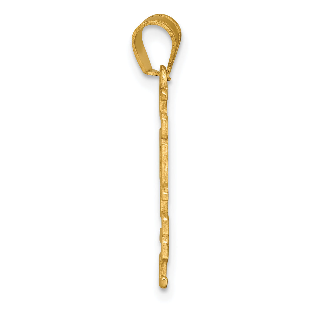 14K Yellow Gold Polished Vertical 2025 Charm