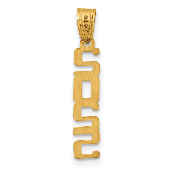 14K Yellow Gold Polished Vertical 2025 Charm