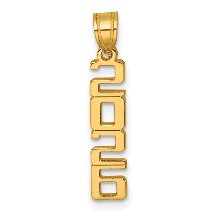 14K Yellow Gold Polished Vertical Shape 2026 Charm