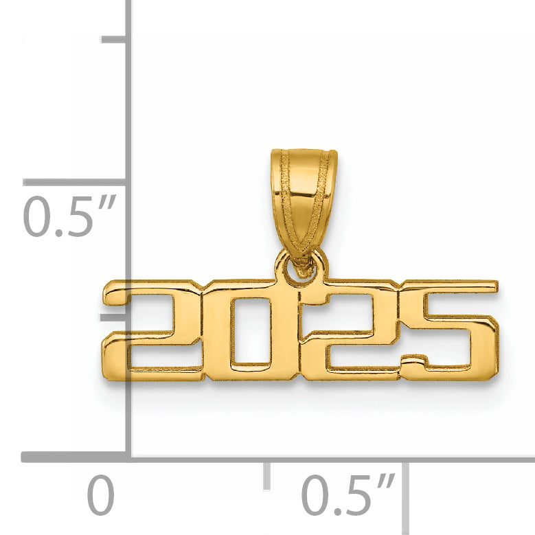 14K Yellow Gold  Horizontal Design 2025 Charm