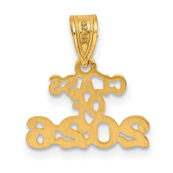 14k Yellow Gold  Block CLASS OF 2026 Charm